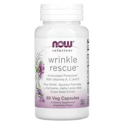 Антиоксидантний захист NOW Solutions Wrinkle Rescue вег. капсули №60