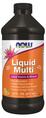 Мультивитамины NOW Liquid Multi жидкие без железа, тропический апельсин, 473 мл