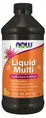 Мультивітаміни NOW Liquid Multi рідкі тропічний апельсин, 473 мл