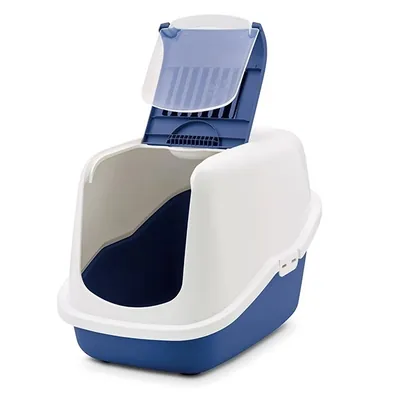Туалет для котів Savic Nestor Nordic 0227_0WCB закритий, синій