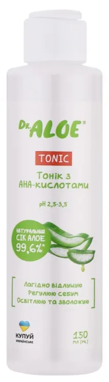 Тонік для обличчя Dr.Aloe з АНА-кислотами, 150 мл