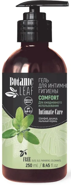 Гель для інтимної гігієни Botanic Leaf Comfort для щоденного використання, 250 мл