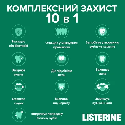 Ополіскувач для порожнини рота Listerine Total Care Teeth & Gum 10-в-1 Догляд за зубами та яснами, 500 мл