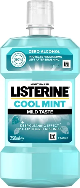 Ополіскувач для порожнини рота Listerine Cool Mint Свіжа м'ята М’який смак, 250 мл
