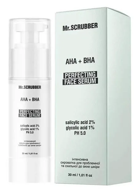 Сироватка для обличчя MR.Scrubber AHA + BHA інтенсивна для проблемної і схильної до акне шкіри, 30 мл