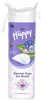 Ватні диски Bella Baby Happy для дітей, 70 шт