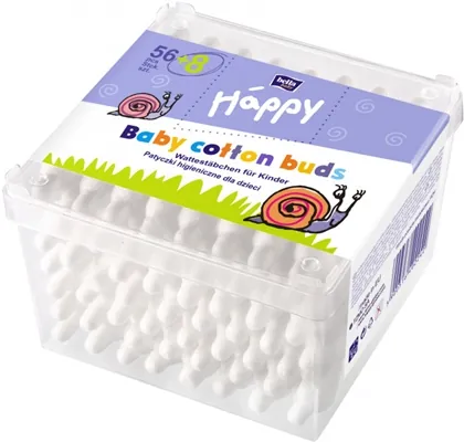 Ватні палички Bella Baby Happy гігієнічні для дітей, 56 + 8 шт