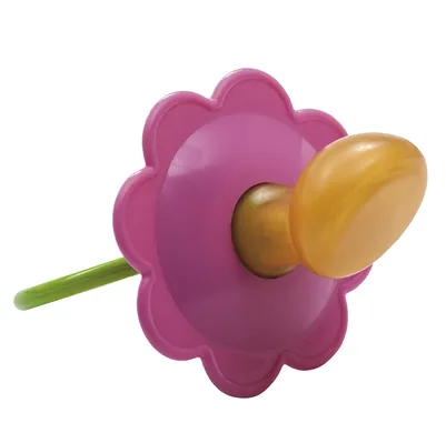 Соска-пустушка латексна Київгума Flowers of life 2-АК Ромашка 070996 ортодонтична, в індивідуальній упаковці