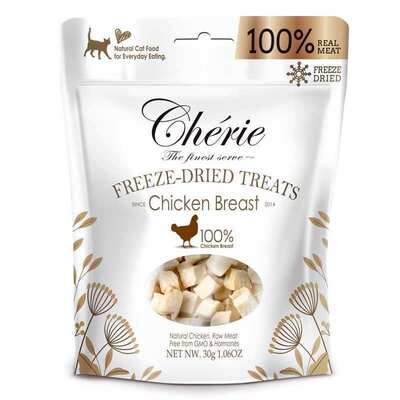 Лакомство Cherie Freeze Dired Treats for Cat кубики из мяса курицы для кошек, 30 г