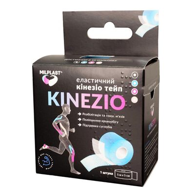 Кинезио тейп Milplast Kinezio эластичный 5 см х 5 м, розовый