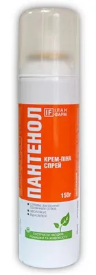 Пантенол крем-піна спрей по 150 г у балон.