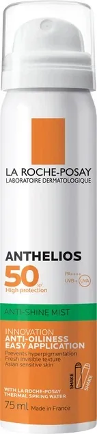 Спрей-міст сонцезахисний La Roche-Posay Anthelios SPF50+ ультралегкий для шкіри обличчя, 75 мл