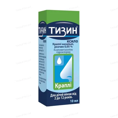 Тизин краплі наз. 0.05 % по 10 мл у флак.