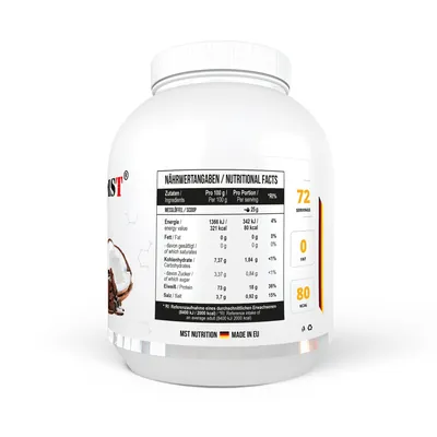 Протеїн яєчний MST Nutrition EGG White Protein шоколад та кокос, 72 порції, 1800 г