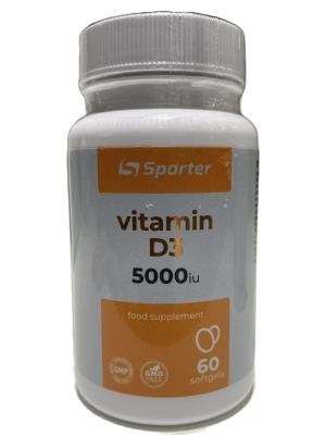 Витамин D3 Sporter 5000 ME капсулы №60