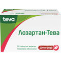 Лозартан-Тева таблетки, п/плен. обол. по 100 мг №90 (10х9)