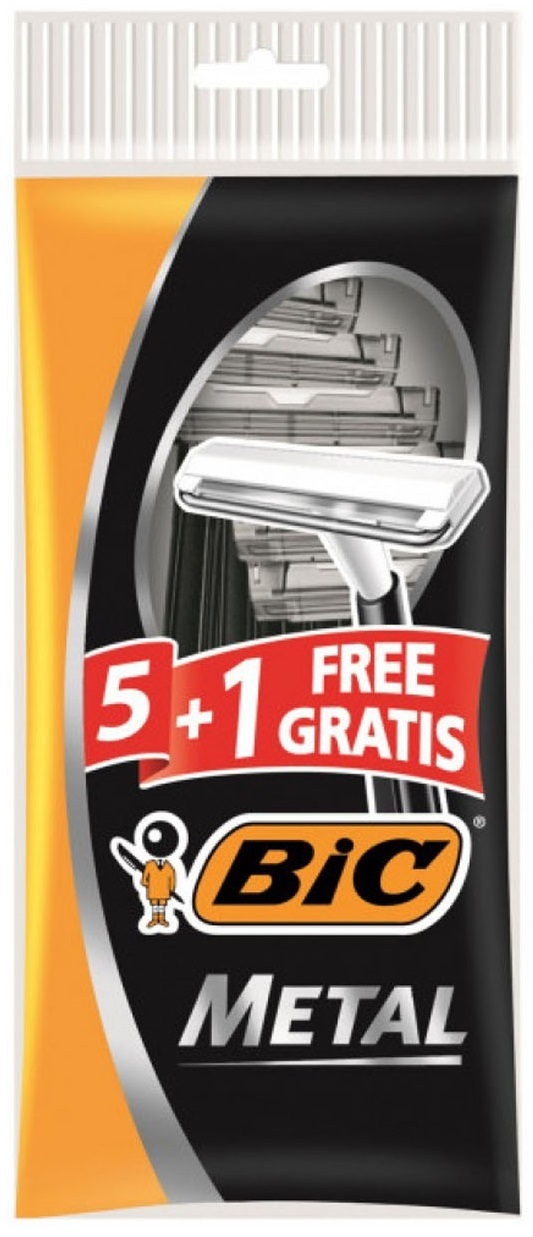 Набор бритв без сменных картриджей Bic Metal, 5+1 шт