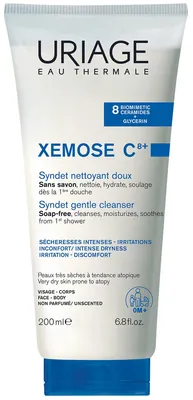 Гель-крем Uriage Xemose C8+ м'який очищувальний для обличчя та тіла, 200 мл