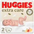 Підгузки Huggies Extra Care дитячі, розмір 2, 3-6 кг, 24 шт