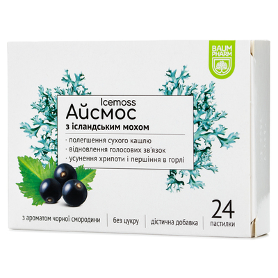 Айсмос Baum Pharm с черной смородиной пастилки №24 (12х2)