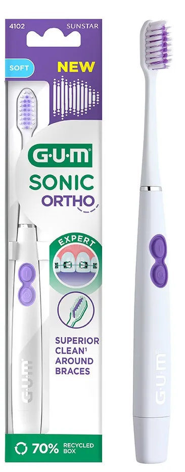 Електрична зубна щітка GUM Sonic Ortho 4102BXM