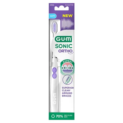 Електрична зубна щітка GUM Sonic Ortho 4102BXM