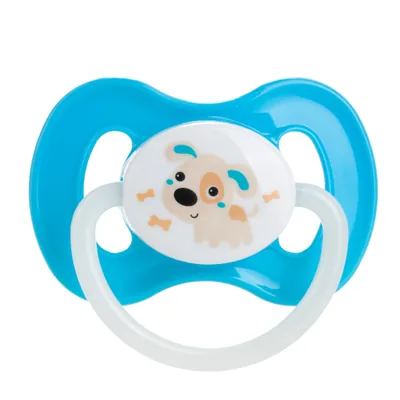 Пустушка латексна Canpol Babies Bunny & Company 23/277_blu кругла 0-6 місяців, 1 шт