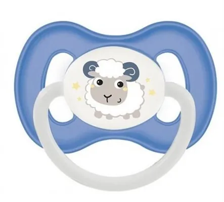 Пустушка латексна Canpol Babies Bunny & Company 23/277_blu кругла 0-6 місяців, 1 шт