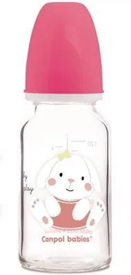 Пляшечка скляна Canpol Babies Sweet Fun Sweet Fun 42/602 з малюнком, 120 мл