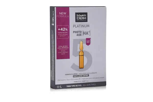 Ампули MartiDerm Platinum Photo-age HA+, 5 штук по 2 мл