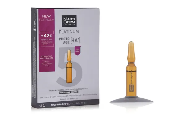 Ампули MartiDerm Platinum Photo-age HA+, 5 штук по 2 мл