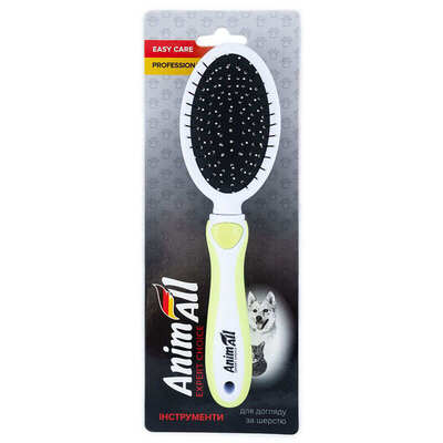 Расческа-щетка AnimAll Groom 2 в 1 зеленая