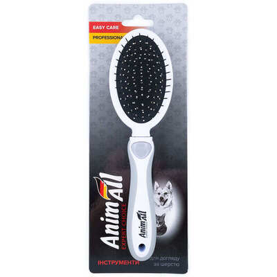 Расческа-щетка AnimAll Groom 2 в 1 серая