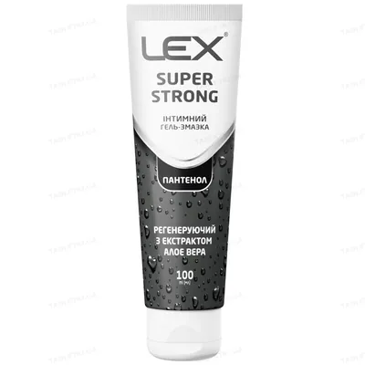 Гель-змазка інтимна Lex Super Strong регенеруючий з екстрактом алое вера та пантенолом, 100 мл
