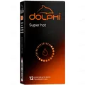 Презервативи латексні Dolphi Super hot з ребрами і крапками та розігріваючим ефектом для жінки, 12 штук
