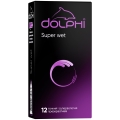 Презервативы латексные Dolphi Super Wet ультратонкие с дополнительной смазкой, 12 штук