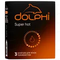 Презервативи латексні Dolphi Super hot з ребрами і крапками та розігріваючим ефектом для жінки, 3 шт