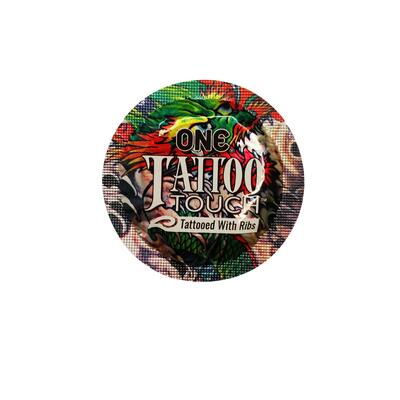 Презерватив ONE Tattoo Touch з текстурним малюнком синій, 1 штука