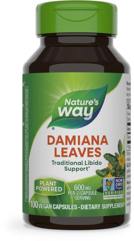 Дамианы листья Nature's Way Damiana Leaves, 100 вегетарианских капсул