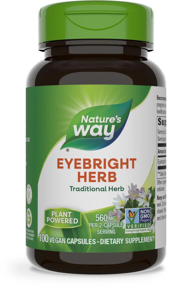 Очанка лекарственная Nature's Way Eyebright Herbal, 100 веганских капсул