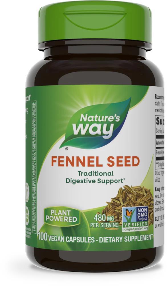 Фенхеля семена Nature's Way Fennel Seed 480 мг, 100 веганских капсул