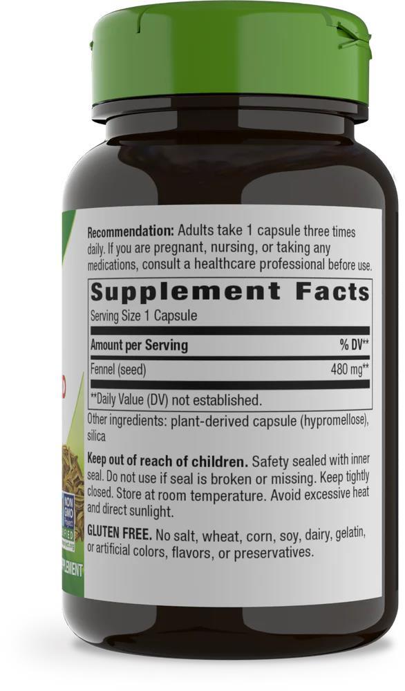 Фенхеля семена Nature's Way Fennel Seed 480 мг, 100 веганских капсул