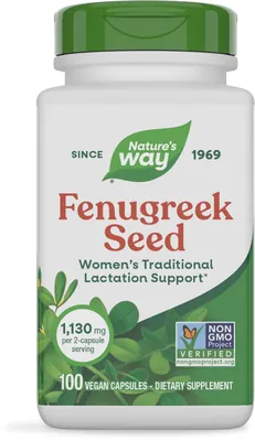 Пажитнику насіння Nature's Way Fenugreek Seed, 100 веганських капсул