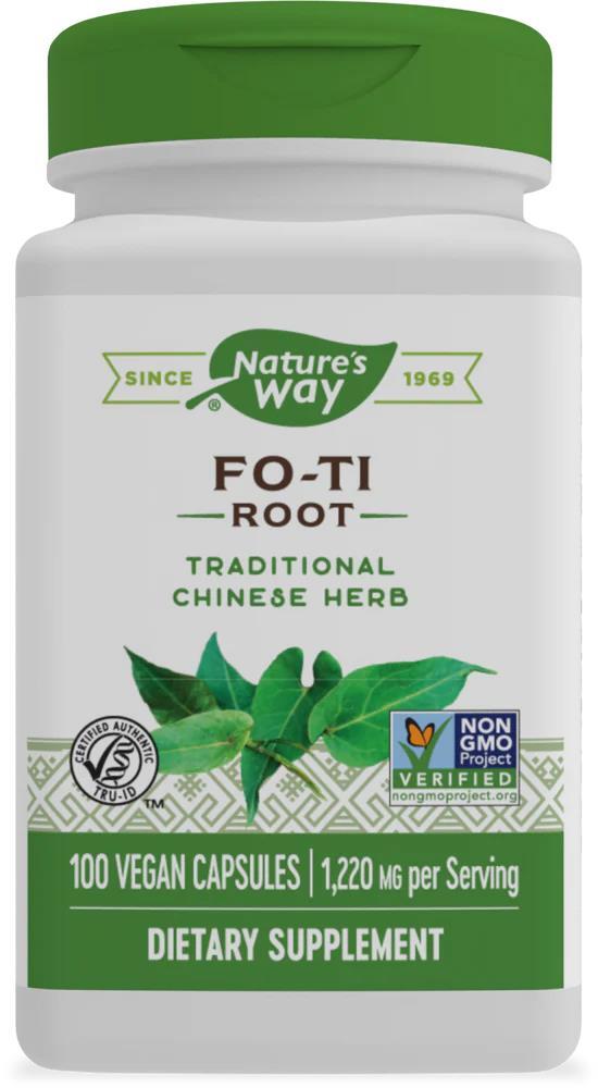 Горец многоцветковый Nature's Way Fo-Ti Root, 100 веганских капсул