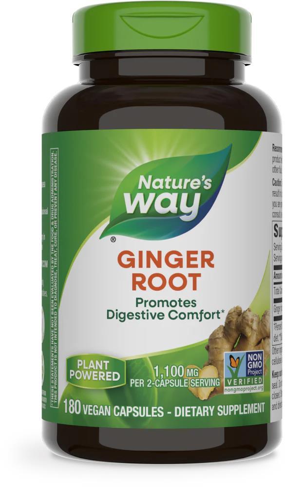Имбиря корень Nature's Way Ginger Root, 180 вегетарианских капсул