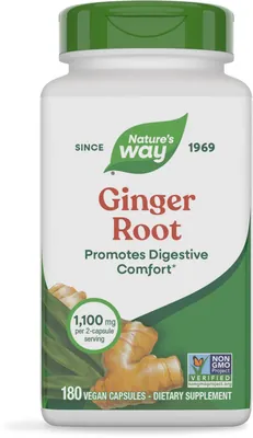 Імбиру корінь Nature's Way Ginger Root, 180 вегетаріанських капсул