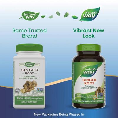 Имбиря корень Nature's Way Ginger Root, 180 вегетарианских капсул