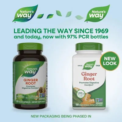 Імбиру корінь Nature's Way Ginger Root, 180 вегетаріанських капсул
