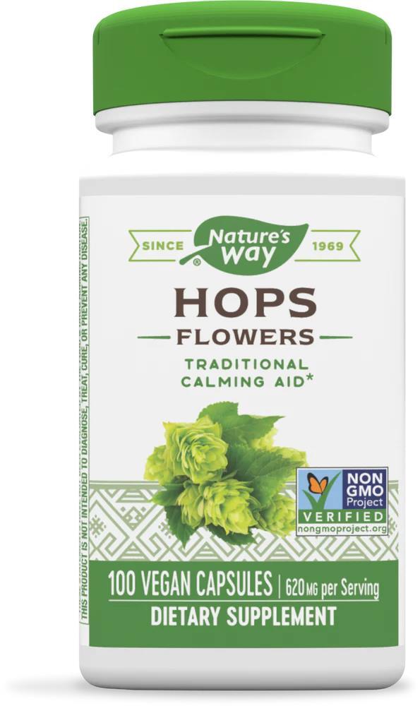 Хмель Nature's Way Hops Flowers, 100 веганских капсул