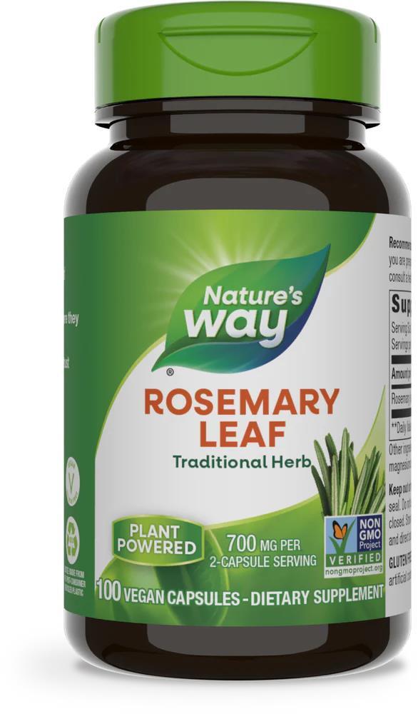 Розмарин Nature's Way Rosemary Leaf, 100 веганских капсул